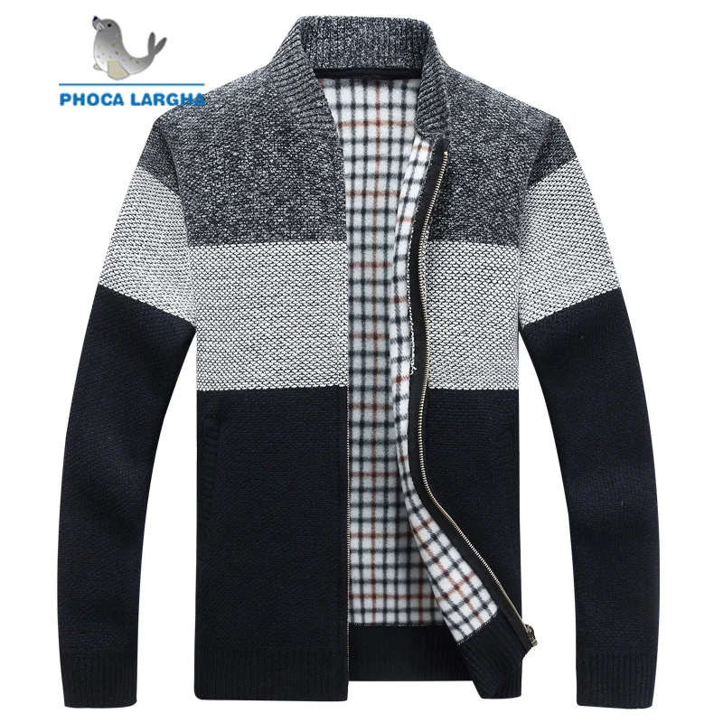 New Thick Men's Sweaters Cardigan Slim Fit Jumpers Knitwear Warm Autumn Striped Fleece Sweatercoat Casual for man Clothing
New Thick Men's Sweaters Cardigan Slim Fit Jumpers Knitwear Warm Autumn Striped Fleece Sweatercoat Casual for man Clothing