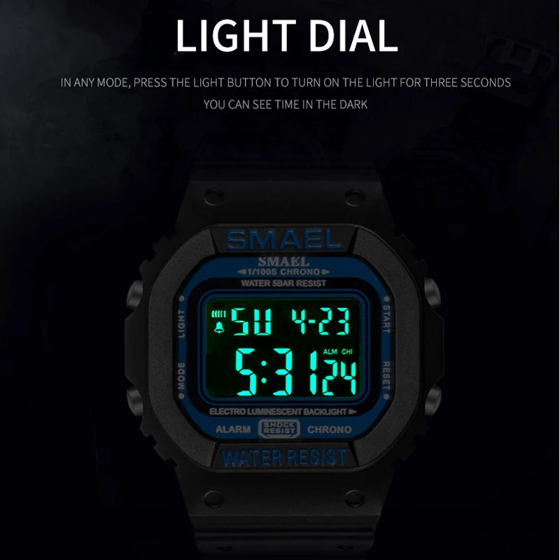 Military Men's Watch Sport Students Wrist Watch Waterproof LED Stop Watch Relogio Masculino Fashion Digital Watch Reloj Hombres
Military Men's Watch Sport Students Wrist Watch Waterproof LED Stop Watch Relogio Masculino Fashion Digital Watch Reloj Hombres