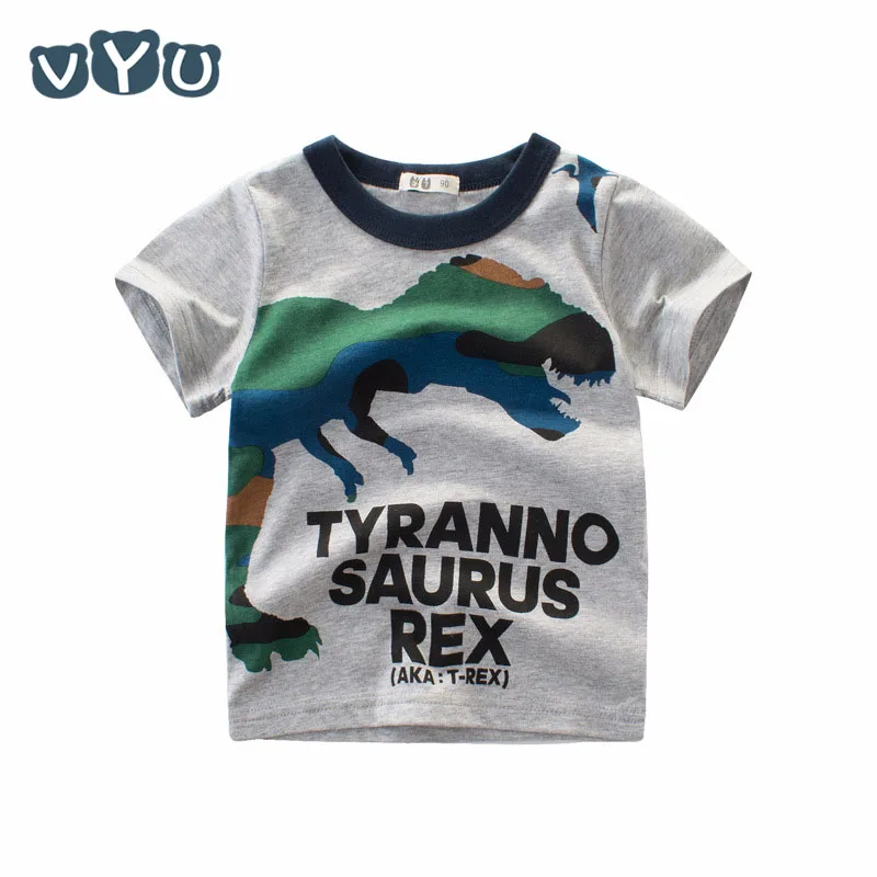 Children's T-shirt 2020 VYU youth summer new O-neck cotton cartoon dinosaur pattern T-shirt children short-sleeved high quality
Children's T-shirt 2020 VYU youth summer new O-neck cotton cartoon dinosaur pattern T-shirt children short-sleeved high quality