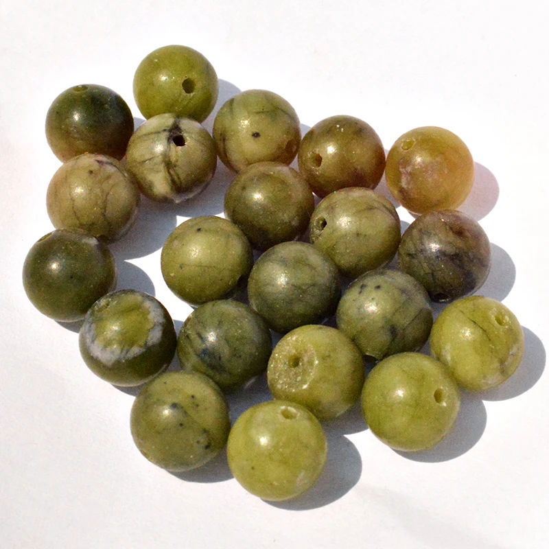 FLTMRH нефрит халцедон натуральный зеленый камень бусины для самостоятельного