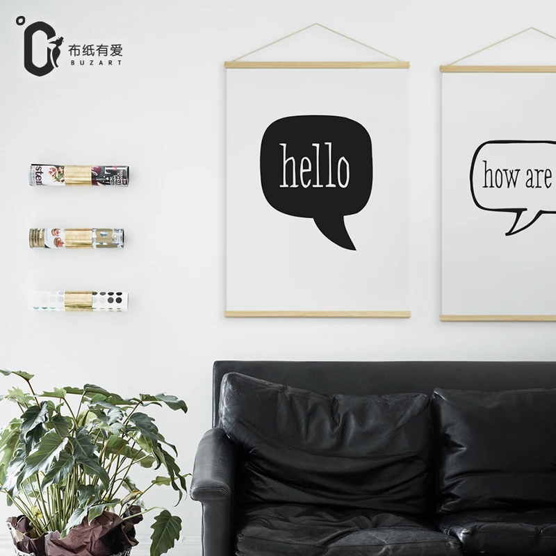 Hello living room decorative scroll painting Nordic simple style creative wall art canvas painting Diy frame made by pine
Hello living room decorative scroll painting Nordic simple style creative wall art canvas painting Diy frame made by pine