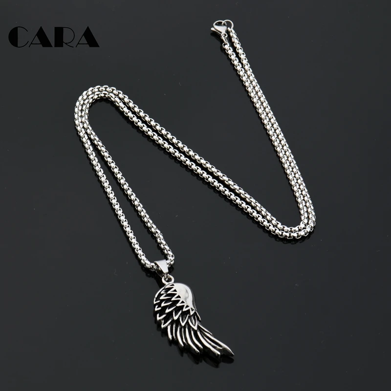 CARA New Arrival stainless steel Feather Wing Pendant Necklace High Quality fine polished Necklace Jewelry for men CAGF0224
CARA New Arrival stainless steel Feather Wing Pendant Necklace High Quality fine polished Necklace Jewelry for men CAGF0224