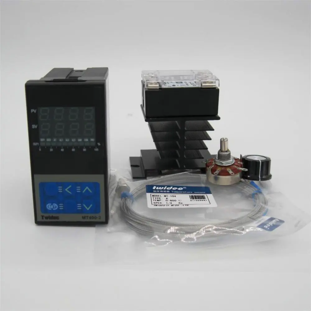 High Quality Digital PID temperature Controller Thermostat 48*96*95+ SSR-25DA Relay+ heat sink +1m K probe Thermocouple 6mm
High Quality Digital PID temperature Controller Thermostat 48*96*95+ SSR-25DA Relay+ heat sink +1m K probe Thermocouple 6mm