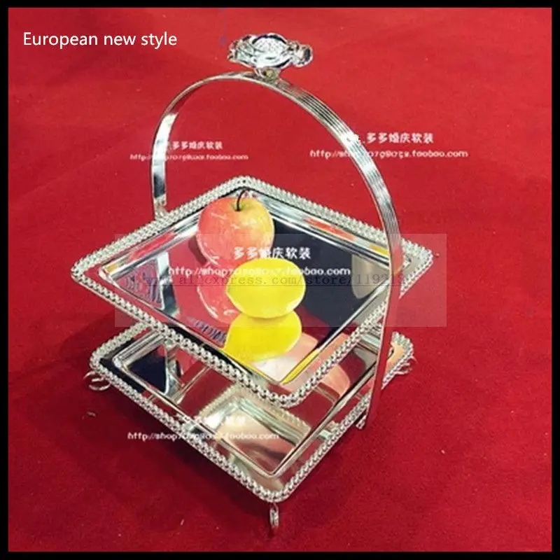 1PCS European square double-decker snack metal cake rack wedding dessert set table cake baking West Point display stand
1PCS European square double-decker snack metal cake rack wedding dessert set table cake baking West Point display stand