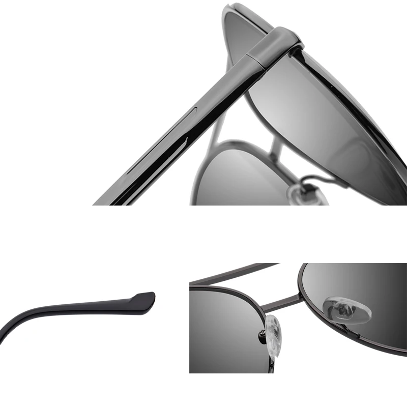 BAYKDIA Classic Metal Alloy Pilot Sunglasses Polarized For Men 100% UV protection Driving Glasses | Аксессуары для одежды
