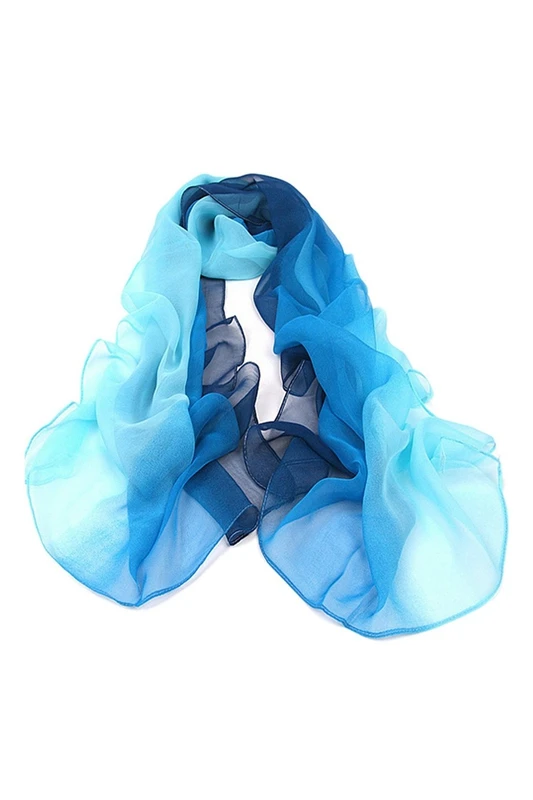 Gradient Color Wrap Ladies Shawl Silk Chiffon Scarf Scarves (Light blue to dark blue)
Gradient Color Wrap Ladies Shawl Silk Chiffon Scarf Scarves (Light blue to dark blue)