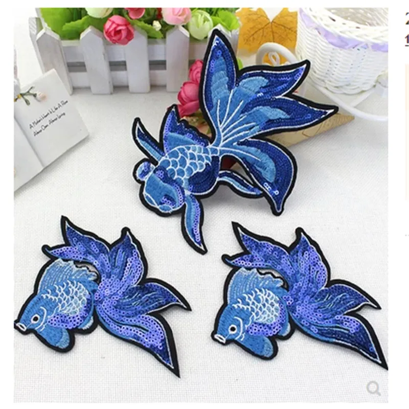 New Goldfish Sequined Stripes Cowboy Style Applique Badge Embroidered DIY Accessories Cloth Patches Hand Sewing On 5PCS For Sale
New Goldfish Sequined Stripes Cowboy Style Applique Badge Embroidered DIY Accessories Cloth Patches Hand Sewing On 5PCS For Sale