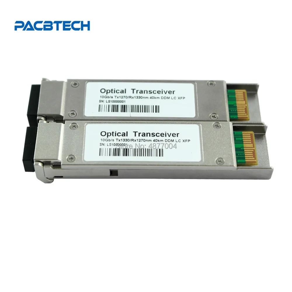 2 шт./1 пара 10 км BIDI 10G XFP SFP модуль одномодовое волокно все фирменный выключатель
