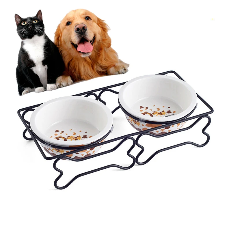 New Fashion Dog Feeders Bowl Ceramic and Stainless Steel Double Mouth Dog Bowl High Grade Antiskid Pet Supplies Accessories
New Fashion Dog Feeders Bowl Ceramic and Stainless Steel Double Mouth Dog Bowl High Grade Antiskid Pet Supplies Accessories