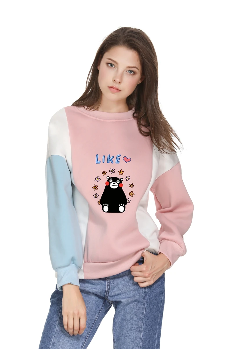 Autumn Winter Women Patchwork Sweatshirt Kpop Cartoon Kawaii Kumamon Pattern Print Pullover Hit Color Hip Hop Cute Harajuku Tops
Autumn Winter Women Patchwork Sweatshirt Kpop Cartoon Kawaii Kumamon Pattern Print Pullover Hit Color Hip Hop Cute Harajuku Tops