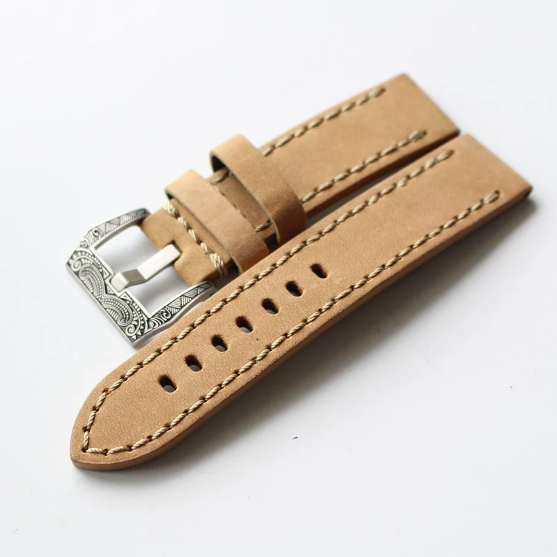 Thick Real Genuine Leather Watch Strap 26mm 24mm 22mm 20mm Watch Band Silver Carved clasp Watches wristband for Panerai Watch
Thick Real Genuine Leather Watch Strap 26mm 24mm 22mm 20mm Watch Band Silver Carved clasp Watches wristband for Panerai Watch