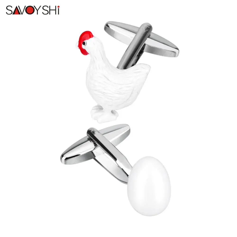 SAVOYSHI Novelty hen Cufflinks for Mens Suit Shirt Accessories High Quality White Enamel Cuff links Husband Gift Male Jewelry
SAVOYSHI Novelty hen Cufflinks for Mens Suit Shirt Accessories High Quality White Enamel Cuff links Husband Gift Male Jewelry