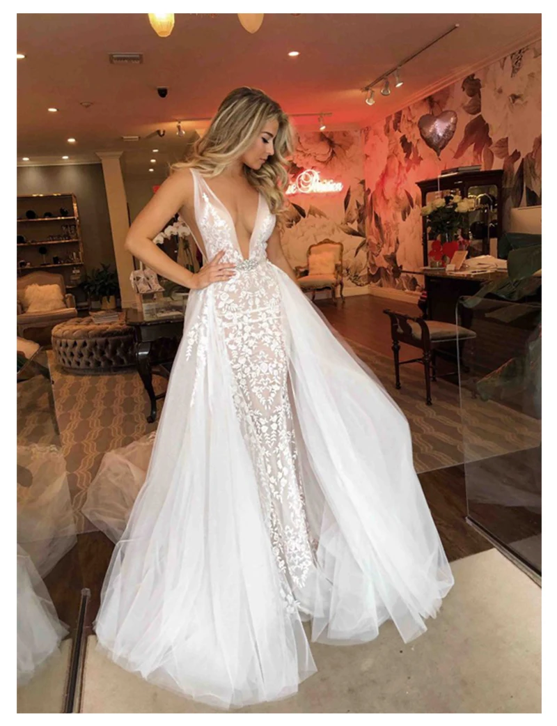 LORIE Sexy Wedding Dress 2019 Long Train Robe de soiree Sweet Dream Bridal Dress Deep V Neck High Quality Wedding Gowns
LORIE Sexy Wedding Dress 2019 Long Train Robe de soiree Sweet Dream Bridal Dress Deep V Neck High Quality Wedding Gowns