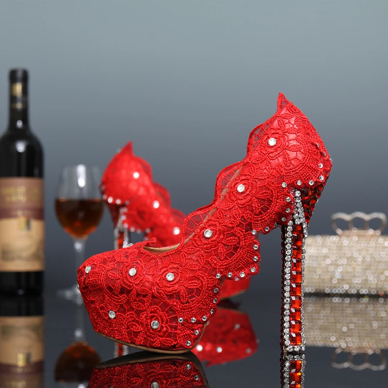 Red Lace Elegant Women Platform High Heels Wedding Shoes for Bride Formal Dress Shoes Bridesmaid Shoes Formal Shoes
Red Lace Elegant Women Platform High Heels Wedding Shoes for Bride Formal Dress Shoes Bridesmaid Shoes Formal Shoes
