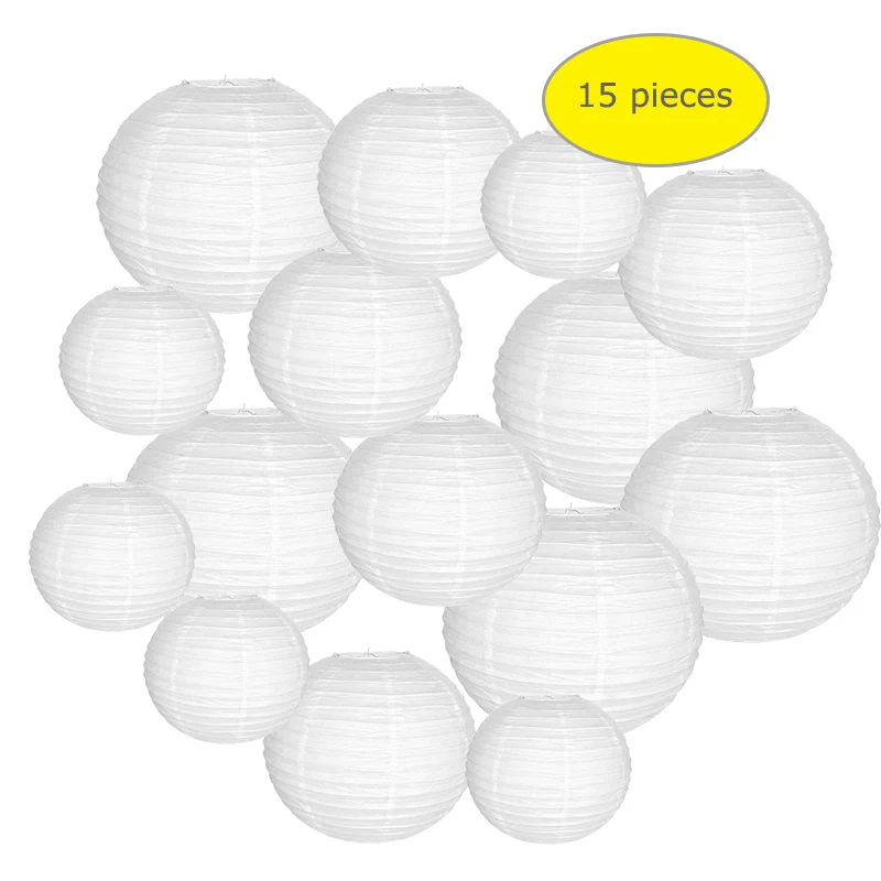 15 pcs 6"-10" White Paper Lanterns Chinese boule chinoise papier lampion Wedding Party Christmas Parties Hanging Diy Decoration
15 pcs 6"-10" White Paper Lanterns Chinese boule chinoise papier lampion Wedding Party Christmas Parties Hanging Diy Decoration