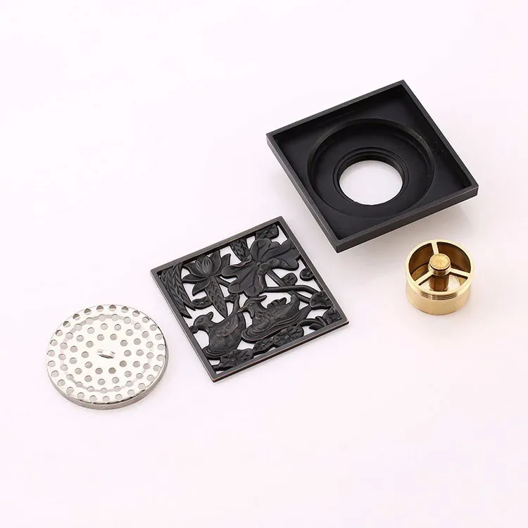 Houmaid Bathroom Black Ancient Square Thickening Mandarin Duck Floor Drain Brass Antique Strainer Drains
Houmaid Bathroom Black Ancient Square Thickening Mandarin Duck Floor Drain Brass Antique Strainer Drains