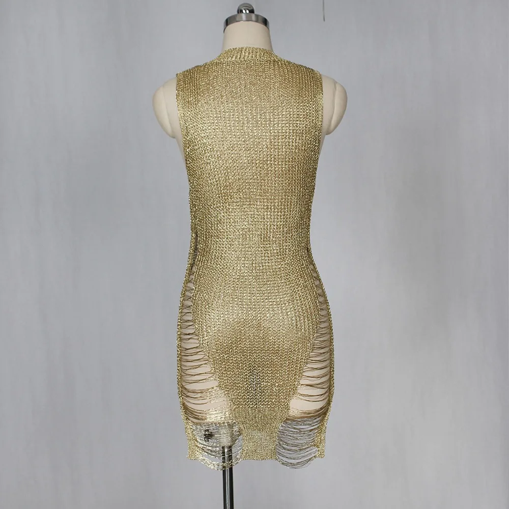 Kakan spring new women's dress sexy gold knit beach dress nightclub perspective gold silver rose gold dress
Kakan spring new women's dress sexy gold knit beach dress nightclub perspective gold silver rose gold dress