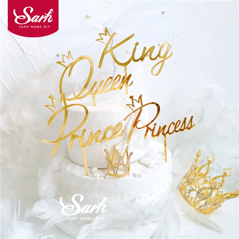 Gold King Queen Cake Topper Happy Birthday Shiny Hand Writing Letter Decoration for Valentine's Day Party Supplies Lovely Gifts
Gold King Queen Cake Topper Happy Birthday Shiny Hand Writing Letter Decoration for Valentine's Day Party Supplies Lovely Gifts