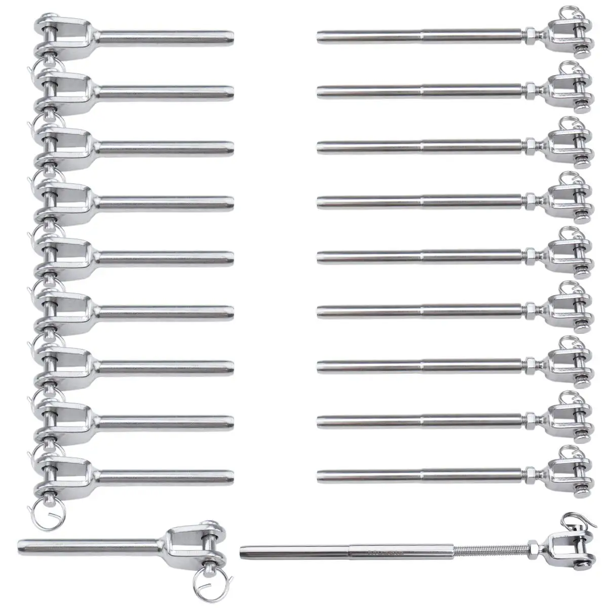 316 Stainless Steel Cable Railing Kits for 1/8" Wire Rope Jaw Swage Stud Turnbuckle Hand Swage Toggles T316 Marine Grade 10PCS
316 Stainless Steel Cable Railing Kits for 1/8" Wire Rope Jaw Swage Stud Turnbuckle Hand Swage Toggles T316 Marine Grade 10PCS