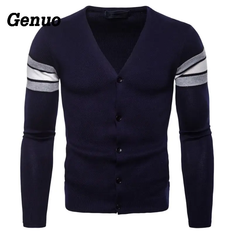 Genuo Sweater Men V-Neck Patchwork Slim Fit Knitting Cardigan Men Autumn Fashion Casual Tops pull homme
Genuo Sweater Men V-Neck Patchwork Slim Fit Knitting Cardigan Men Autumn Fashion Casual Tops pull homme