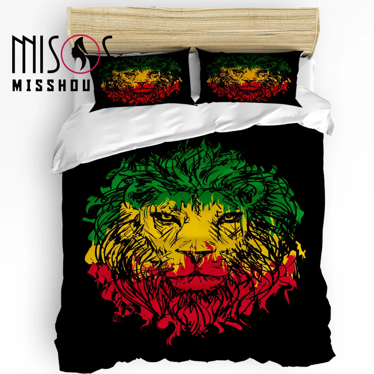 MISSHOUS Bedding Sets Cartoon Rasta Lion Home Textile 3pcs Duvet Cover Set Comforter Cover Pillowcases
MISSHOUS Bedding Sets Cartoon Rasta Lion Home Textile 3pcs Duvet Cover Set Comforter Cover Pillowcases