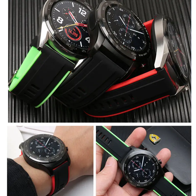 

22mm Huawei Watch GT/2/2e/pro strap for Samsung Gear S3 frontier sport silicone bracelet Galaxy watch 3 45mm/46mm/GT2/GT2e band