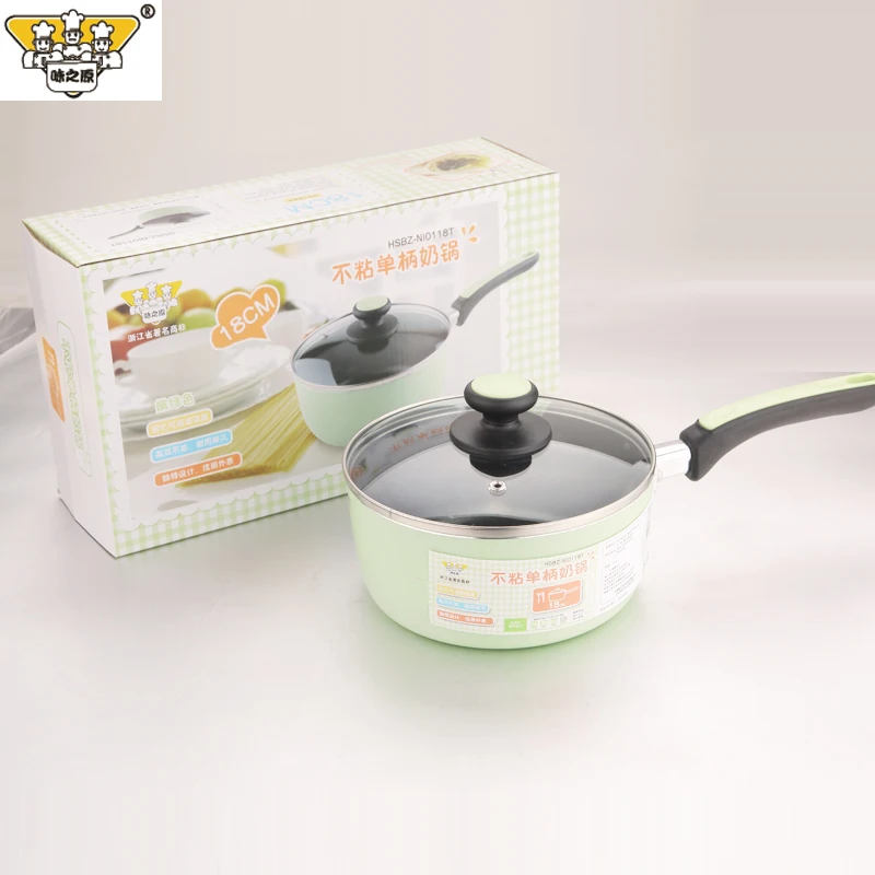 Ajinomoto оригинальные штампованные толще одной ручкой антипригарным горшок супа