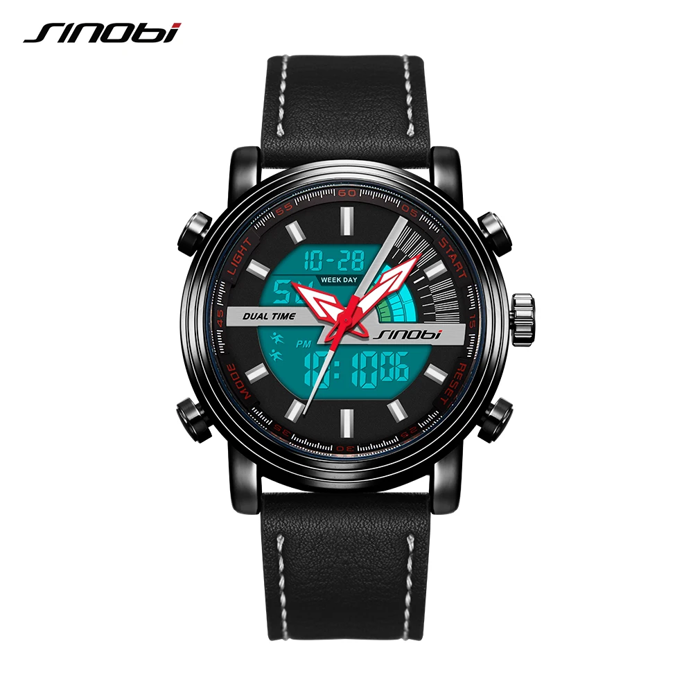 Men Watch SINOBI Black Casual Leather Belt Fashion Digital Watch Mens Watches Top Brand Luxury Waterproof Clock Homme Saati Free
Men Watch SINOBI Black Casual Leather Belt Fashion Digital Watch Mens Watches Top Brand Luxury Waterproof Clock Homme Saati Free