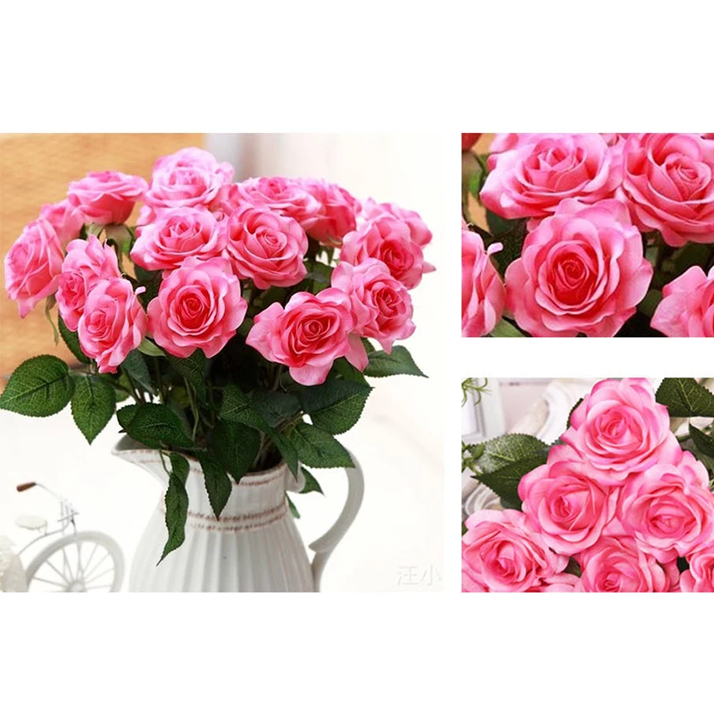 10 PCS/Lot Wedding Decoration Rose Artificial Flowers Romantic Date /Party Fake Roses Silk Flower Bouquet Ornamental Flores
10 PCS/Lot Wedding Decoration Rose Artificial Flowers Romantic Date /Party Fake Roses Silk Flower Bouquet Ornamental Flores