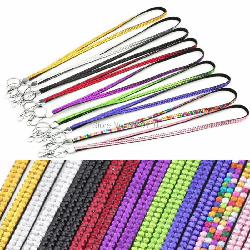 Lanyard Rhinestone Bling Crystal Custom Lanyard ID Badge Cell Phone and Key Holder
Lanyard Rhinestone Bling Crystal Custom Lanyard ID Badge Cell Phone and Key Holder