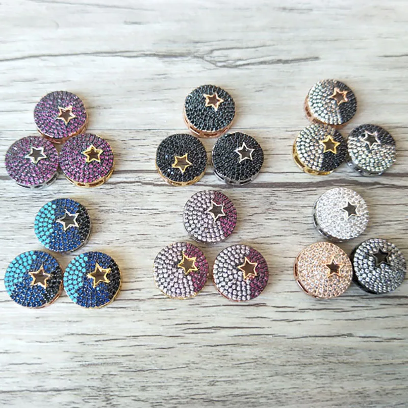 10 Pieces Micro Pave CZ Round Metal Beads Connector For Fashion Jewelry Making Bracelets Spacer Beads Jewelry Finding C225
10 Pieces Micro Pave CZ Round Metal Beads Connector For Fashion Jewelry Making Bracelets Spacer Beads Jewelry Finding C225