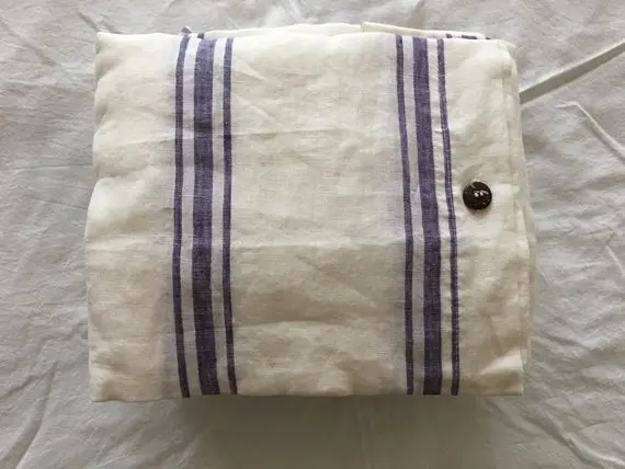Custom made Pair French chic Pre washed 100% blue and white Striped Linen Pillow Case with shell button
Custom made Pair French chic Pre washed 100% blue and white Striped Linen Pillow Case with shell button