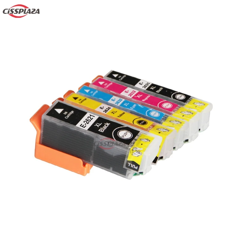 CISSPLAZA 5pcs T2621 T2631-T2634 compatible for epson XP-510/520/600/605/610/615/620/625/700/710/720/800/810/820 printer
CISSPLAZA 5pcs T2621 T2631-T2634 compatible for epson XP-510/520/600/605/610/615/620/625/700/710/720/800/810/820 printer