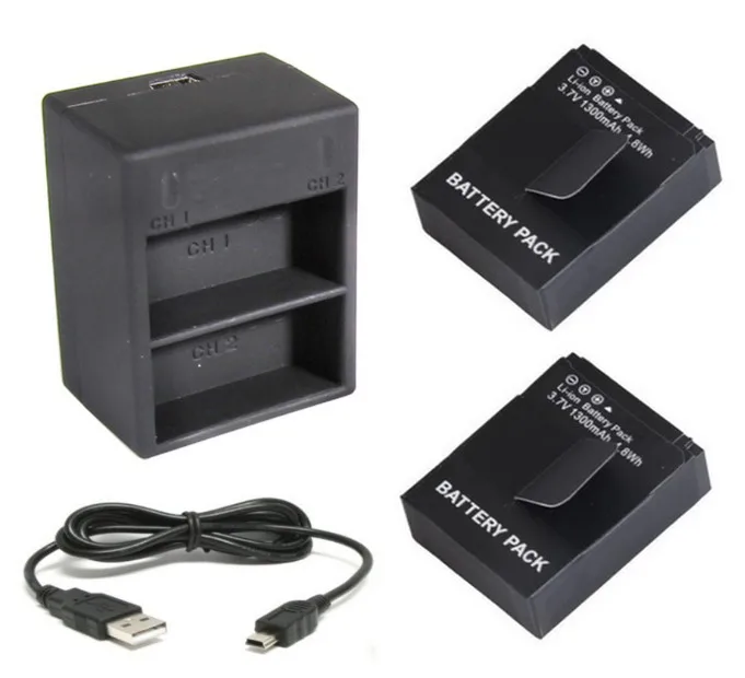 Battery (2-Pack) and Dual Charger for Go Pro GoPro3+ Hero3 Hero3+ Black Edition & Silver Edition and GoPro AHDBT 201 301 302
Battery (2-Pack) and Dual Charger for Go Pro GoPro3+ Hero3 Hero3+ Black Edition & Silver Edition and GoPro AHDBT 201 301 302