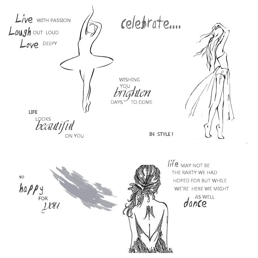AZSG Graceful Girl / Beautiful Life Silicone Clear Stamps For Scrapbooking DIY Clip Art /Card Making Decoration Stamps Crafts
AZSG Graceful Girl / Beautiful Life Silicone Clear Stamps For Scrapbooking DIY Clip Art /Card Making Decoration Stamps Crafts
