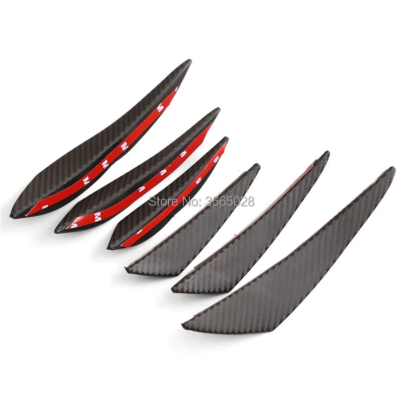 6Pcs/set Carbon Fiber Fit Front Bumper Lip Splitter Fin Air Knife Auto Body Kit Car Spoiler Canards Valence Chin Accessory
6Pcs/set Carbon Fiber Fit Front Bumper Lip Splitter Fin Air Knife Auto Body Kit Car Spoiler Canards Valence Chin Accessory