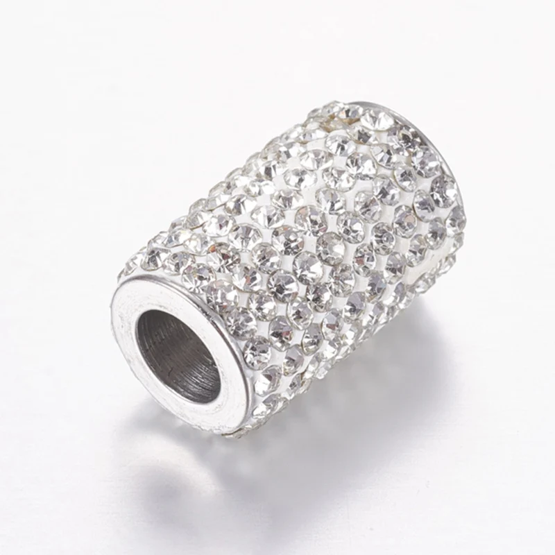 10 Sets 304 Stainless Steel Rhinestone Magnetic Clasps, Column, Crystal, 18x12mm, Hole: 6mm F80
10 Sets 304 Stainless Steel Rhinestone Magnetic Clasps, Column, Crystal, 18x12mm, Hole: 6mm F80