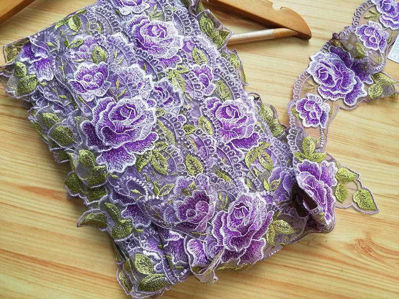 Purple flowers embroidery fabric lace ribbon decoration lace collar applique DIY lace trimming for Sewing accessories 182A4
Purple flowers embroidery fabric lace ribbon decoration lace collar applique DIY lace trimming for Sewing accessories 182A4