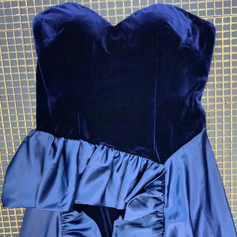 Newest 2019 Summer Dress Women Blue Pacthwork Maxi Dress Sexy Ruffles Strapless Club Wear Party Dress Vestidos Wholesale
Newest 2019 Summer Dress Women Blue Pacthwork Maxi Dress Sexy Ruffles Strapless Club Wear Party Dress Vestidos Wholesale
