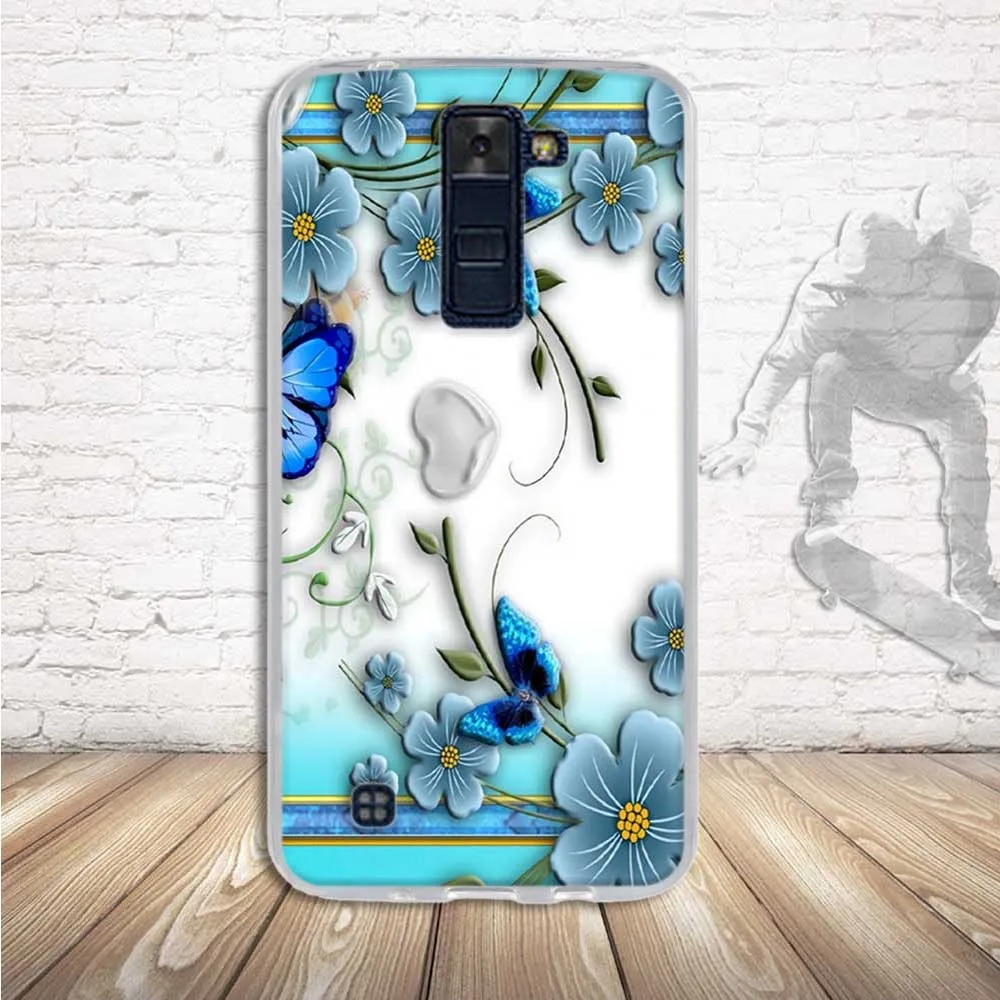 Женский чехол для LG K8 Lte K350 K350E K350N силиконовый мягкий из ТПУ с милым мультяшным