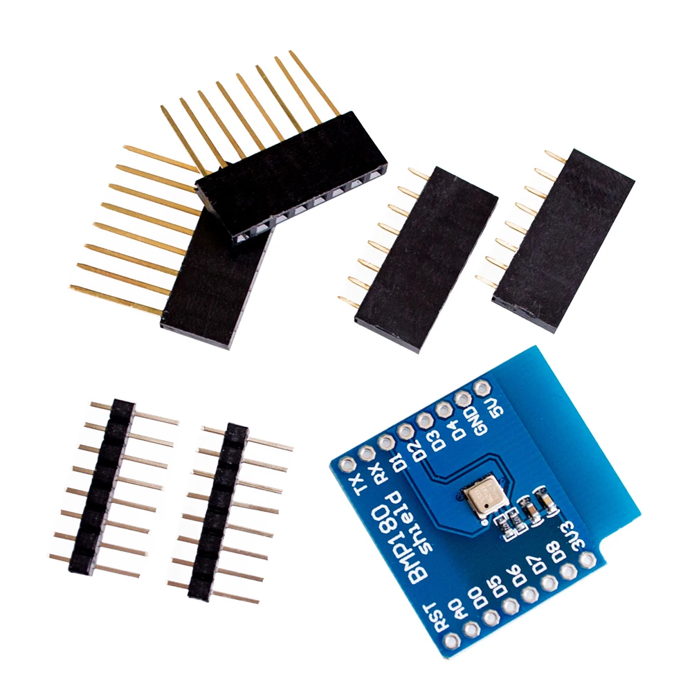 Цифровой модуль платы датчика атмосферного давления BMP180 для Wemos D1 MINI ESP8266 3,3 В/5 В, Замена платы расширения BMP085 WIFI
Цифровой модуль платы датчика атмосферного давления BMP180 для Wemos D1 MINI ESP8266 3,3 В/5 В, Замена платы расширения BMP085 WIFI