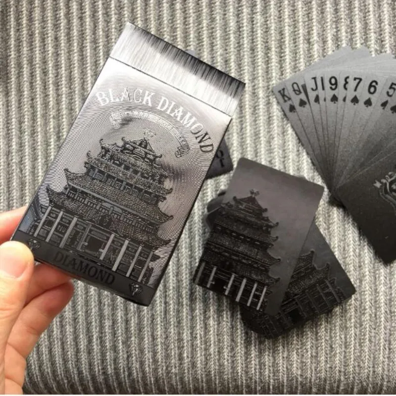54pcs Waterproof Black Plastic Playing Cards Collection Black Diamond Poker Cards Creative Gift Standard Playing Cards 3Styles
54pcs Waterproof Black Plastic Playing Cards Collection Black Diamond Poker Cards Creative Gift Standard Playing Cards 3Styles