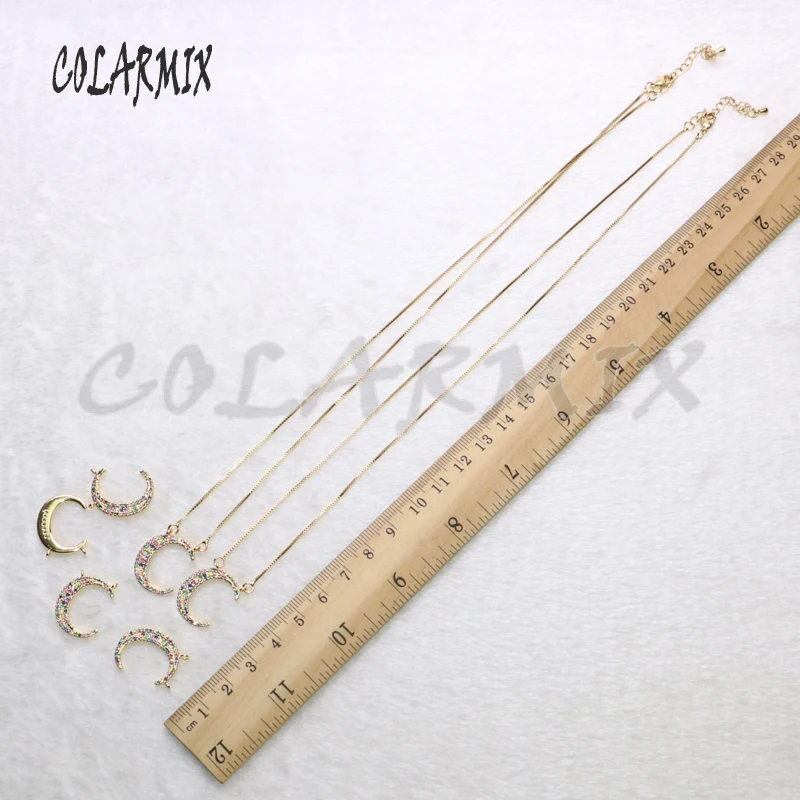 10 strands crescent pendants necklace horn moon zircon pendants accessories jewelry gift for women 5423
10 strands crescent pendants necklace horn moon zircon pendants accessories jewelry gift for women 5423