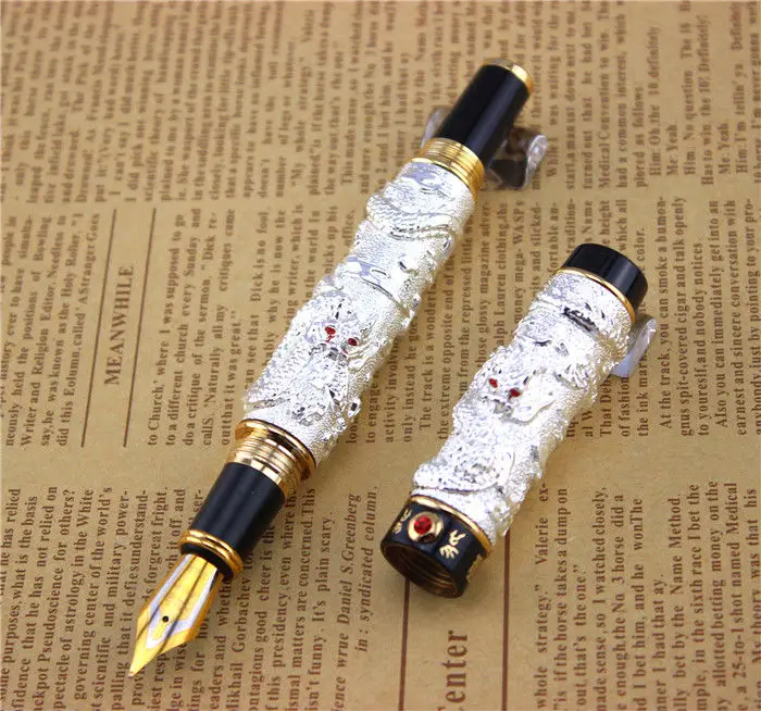 Перьевая ручка Jinhao уникальный дизайн высокое качество ручки дракона Роскошные школьные офисные принадлежности подарок на Рождество
Перьевая ручка Jinhao уникальный дизайн высокое качество ручки дракона Роскошные школьные офисные принадлежности подарок на Рождество