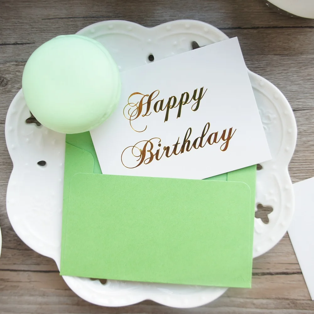 25pcs Mini Happy Birthday Card gold with green envelope Scrapbooking multi-use message card party invitation DIY gift Decor
25pcs Mini Happy Birthday Card gold with green envelope Scrapbooking multi-use message card party invitation DIY gift Decor