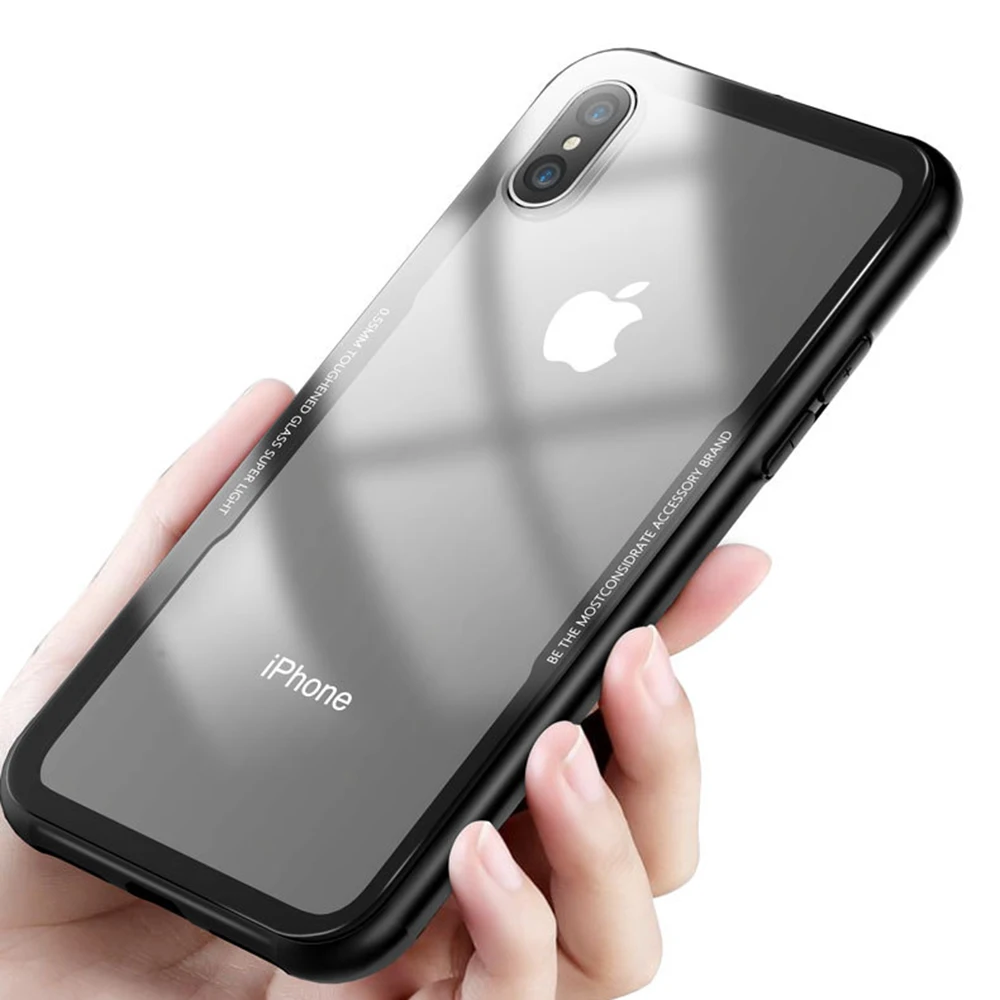 2018 Tempered Glass Phone Case for iPhone X 10 0.55MM Protective Mobile Cover Cases Accessories |