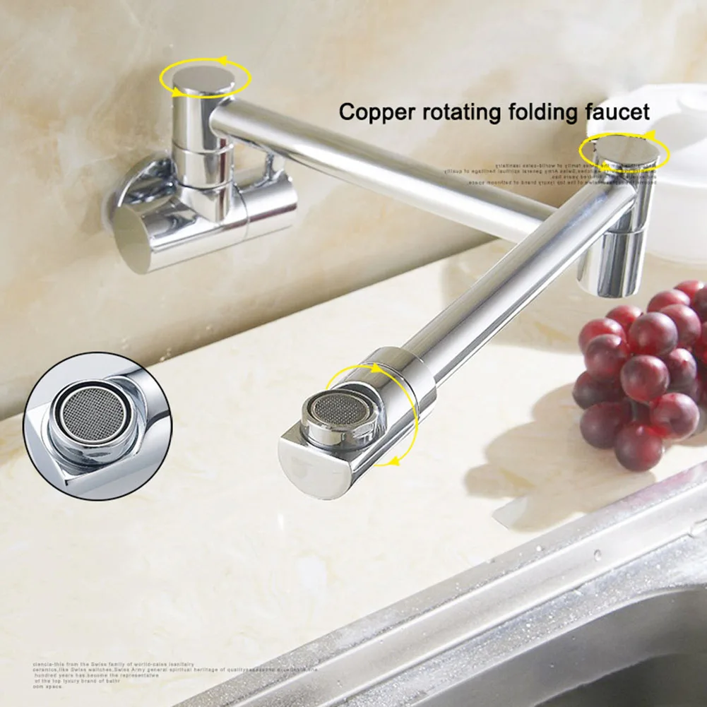 Brass Folding Swing Spout Faucet Kitchen Wall Mount Single Handle Pot Filler Faucet Rotating Wall Tap Lever Rotate Folding
Brass Folding Swing Spout Faucet Kitchen Wall Mount Single Handle Pot Filler Faucet Rotating Wall Tap Lever Rotate Folding