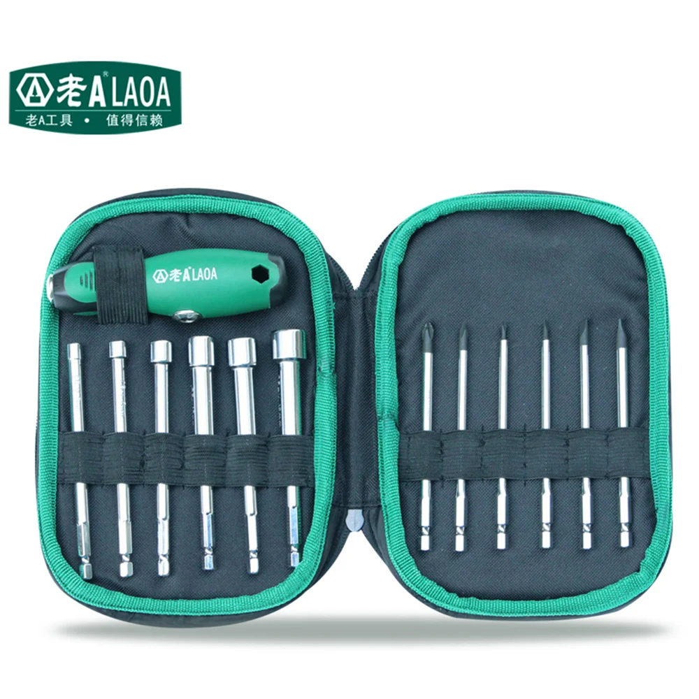LAOA 12 in 1 Multifunction Screwdriver Set Socket with turning T-handle High Quality Professional Repair tool | Инструменты