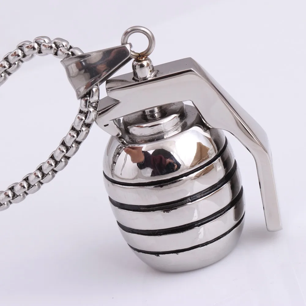 stainless steel Punk antitank grenade pendant Necklace Jewelry for Men Chain 24 inch
stainless steel Punk antitank grenade pendant Necklace Jewelry for Men Chain 24 inch