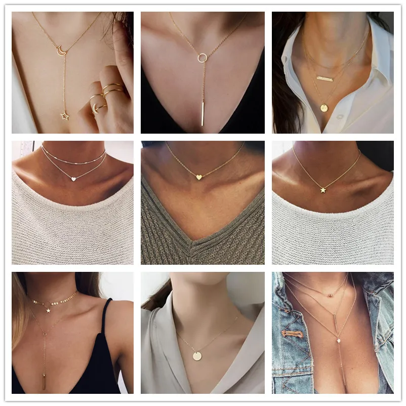 Tiny Heart Necklaces for Women Long Chain Star Pendant Necklace Ethnic Bohemian Choker Necklace Charms Jewelry Gift
Tiny Heart Necklaces for Women Long Chain Star Pendant Necklace Ethnic Bohemian Choker Necklace Charms Jewelry Gift